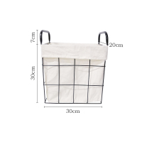 脏衣篮洗衣篮脏衣服收纳筐家用折叠装放衣服框铁艺篮子脏衣篓神器 普通款小号(不可折叠无轮)