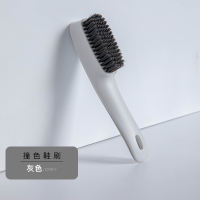 北欧简约家用撞色鞋刷软毛洗衣服的刷子鞋子多功能清洁刷板刷鞋刷 撞色鞋刷-灰色