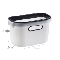 折叠垃圾桶厨房分类垃圾桶挂式收纳桶家用柜门桌面悬挂壁挂垃圾桶 7L小号白色(家庭常备款)