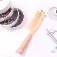 儿童梳子 可爱女宝宝密齿分发线公主梳 女童盘发专用3色可选 Mouse橘粉 直径约21CM