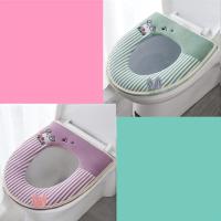 [2个装]马桶坐垫 家用 四季通用坐便垫马桶套 卡通拉链坐便圈套 优惠组合:可爱狗2个装(绿+紫)