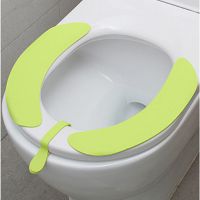 99%AAY抗菌马桶坐垫家用四季可水洗通用贴防水粘贴式垫圈坐便器圈 抗菌材质-柠檬绿
