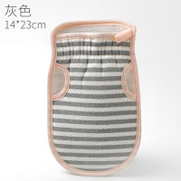 搓澡手套强力搓泥搓澡神器搓澡巾女士不疼洗澡巾双面后背搓灰搓泥 搓澡巾指拇条纹[灰色]