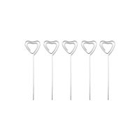 日式ins可爱304不锈钢水果叉家用创意甜品叉点心叉蛋糕叉仙女棒 D36 银色-心形[水果叉] (5支实惠装)