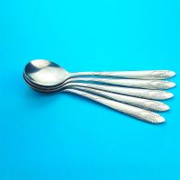 [加厚]小勺子不锈钢长柄家用韩式可爱套装吃饭汤勺匙调羹儿童 仙鹤柄圆勺子 1支装(无赠品)