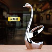 创意小天鹅座水果叉套装不锈钢甜品叉韩式水果签肉叉西餐具韩国月饼小叉子西餐具咖啡勺子组合套装小尖勺小叉子不锈钢餐具套装 单