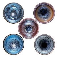 建盏茶杯主人杯百花盏陶瓷大号功夫家用七彩盏杯茶具茶盏单杯 6-9口微暇随缘一只