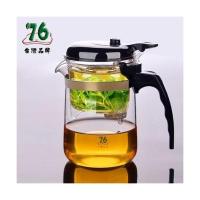 台湾76按压式办公泡茶飘逸杯家用沏茶过滤茶水分离器玻璃茶壶茶具 YD-370