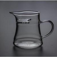 公道杯茶漏一体玻璃耐热加厚分茶器套装绿茶茶具月牙过滤泡茶公杯 300ml透明把手月牙公杯