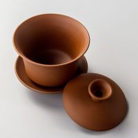 [特价]聚森功夫茶具家用创意陶瓷盖碗茶杯实用婚礼婚庆盖碗清仓 全紫紫砂盖碗