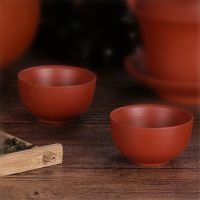 紫砂茶杯公道杯盖碗茶道六君子奶壶功夫茶泡茶零配件 纯红茶杯2个