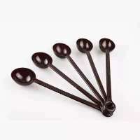 奶茶调羹咖啡勺粉计量勺加厚果粉勺塑料勺子长柄勺奶茶料勺果酱勺 果粉勺（10支装）