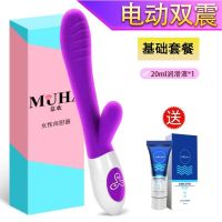 女用自慰器震动棒成人情趣用品女性用品自慰棒仿真阳具夫妻快乐器 全自动充电双震刺激+润滑油一瓶