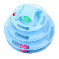 猫咪玩具猫转盘自动逗猫器猫咪套装解闷神器逗猫棒小猫咪用品自嗨 蓝色猫转盘 无套餐