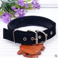 狗狗项圈金毛脖圈围脖哈士奇颈圈拉布拉多脖套中大型犬狗圈套德牧 黑色单排扣 S号(建议10-20斤狗用)