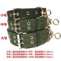 大型犬狗狗项圈宠物用品狗圈颈圈脖圈中型犬金毛德牧马犬脖套头套 军绿色 小号 单排扣(建议10-40斤)