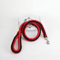 大型犬狗链子大狗牵引绳带狗绳狗项圈阿拉斯加德牧金毛狗狗牵引绳 红黑色 S型号(适合3-15斤)