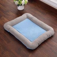 狗垫子车载宠物垫子狗笼内铺垫猫毯宠物窝厂家直销批发 水晶条纹蓝色 S43*32