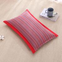 老粗布护颈吸汗透气夏凉四季荞麦皮壳枕头芯保健枕头套装成人高枕 经典红 枕套 1个70*45cm缩水率5%