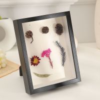 立体中空相框挂墙永生花标本展示画框干花摆台装裱A4框架diy礼物 黑色 6寸(内径:10.1*15.2cm)