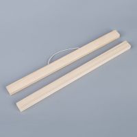 实木挂历月历杆非磁性实木挂轴杆装饰画挂轴画轴挂画杆广告海报杆 31CM长一套配4根挤画木条