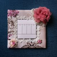 欧式布艺开关贴插座墙贴北欧开关装饰贴保护套轻奢立体创意开关套 古韵花恋-高贵紫 单开(内框8.7*8.7cm内通用)