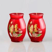 求学感恩酥油蜡烛高考金榜题名3天7天斗烛求学供佛无烟家用酥油灯 感恩20小时红色一对(体验装)