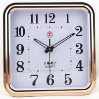 上海钟厂12英寸静音挂钟客厅卧室书房教室办公简约现代时尚 玫瑰金 12英寸28*29cm