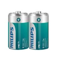 飞利浦电池1号天然气燃气灶大电池煤气灶专用耐用一号热水器液化 耐用型1号电池2粒