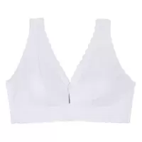 [高质量]哺乳内衣聚拢防下垂孕妇文胸喂奶胸罩前开扣无钢圈薄款 淡蓝(1件装) 34/75 BC