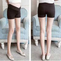 孕妇安全裤夏季薄款防走光内裤三分短裤怀孕期托腹低腰平角保险裤 M[建议80-115斤] 黑色+黑色[2条装