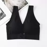 哺乳内衣背心式聚拢防下垂薄款孕妇文胸怀孕期母乳喂奶胸罩哺乳期 黑色 均码 90-140斤