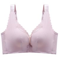 哺乳内衣聚拢防下垂女喂奶前开扣怀孕期舒适孕妇文胸罩棉夏季薄款 藕粉[1件装] 34/75