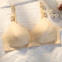 夏季透气超薄哺乳内衣聚拢防下垂怀孕喂奶文胸前开扣舒适孕妇胸罩 肤色 34/75BC