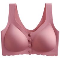 哺乳文胸背心式怀孕期聚拢防下垂孕妇内衣母乳喂奶胸罩女夏季薄款 砖红单件装 M 34