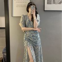 哺乳连衣裙夏装外出时尚辣妈款女装产后期孕妇课喂奶衣服夏季潮妈 图片色(竖开拉链) M