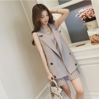 夏季时尚哺乳衣外出两件套产后字母吊带+小西装中长款喂奶连衣裙 灰色[哺乳款] M