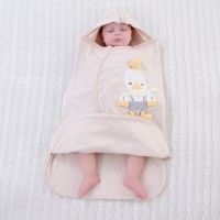 婴儿抱被睡袋两用新生儿包被抱毯裹被襁褓秋冬宝宝加厚睡袋防踢被 小鸡宝宝春夏双层 均码(适合0-1岁)