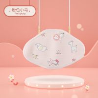 婴儿枕头新生儿云片枕夏季透气防吐奶宝宝枕巾防出汗云朵冰丝枕垫 四季圆形款-粉色小马