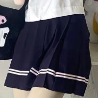 库洛米JK制服送领结水手服套装正统日系夏服短袖上衣女学生两件套 单裙库洛米 黑裙 S