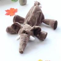 韩版创意文具盒大容量穿衣狗笔袋女学生毛绒玩具公仔铅笔盒 小象