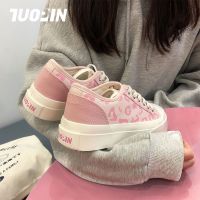 鮀品小白帆布鞋子女夏季2021新款学院风ins潮鞋百搭学生厚底板鞋 鮀品米粉 35