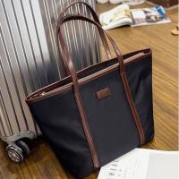 索爱2019新款女单肩包牛津布尼龙学生女包通勤手提包托特包大包包 黑色小号