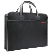 建腾A4手提文件袋A4加厚帆布办公商务公文袋会议资料文件包档案袋 JT-331黑色