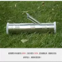 云南特产不锈钢仿竹水烟筒小号塑料直式过滤烟斗水烟壶烟斗铝合金 不锈钢胶圈迷你30X5.5
