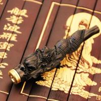 紫檀木精雕龙头烟嘴过滤器循环可清洗双重过滤烟嘴乌木香烟过滤嘴
