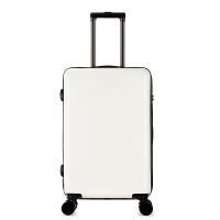 韩版行李箱女学生小清新卡通拉杆箱可爱密码箱男潮流旅行箱皮箱子 白色[网红款] 20寸(可登机)