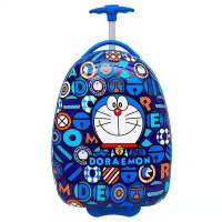 新款时尚卡通可爱单向轮蛋壳小学生书包儿童拉杆箱行李箱 16寸机器猫蛋形