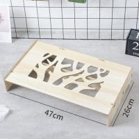 笔记本增高架带散热电脑键盘支架办公室桌面USB无线充收纳置物架 基础版橡木色