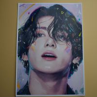 BTS防弹少年团JIMIN V台历画册 油画小卡 同款油画海报 明星周边 JK 1张海报